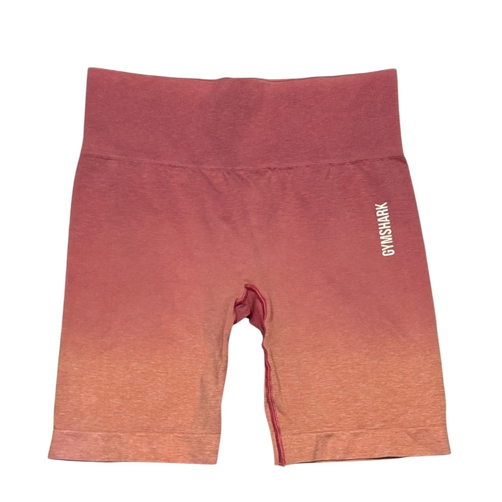 Gymshark Adapt Ombre Seamless Shorts in Orange Marl/Pink, Small/Medium, Workout
